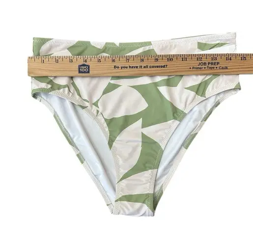 NWT Poolside Paradiso Palm Islander Hi Waist Swim Bottom Size Large 12 Green