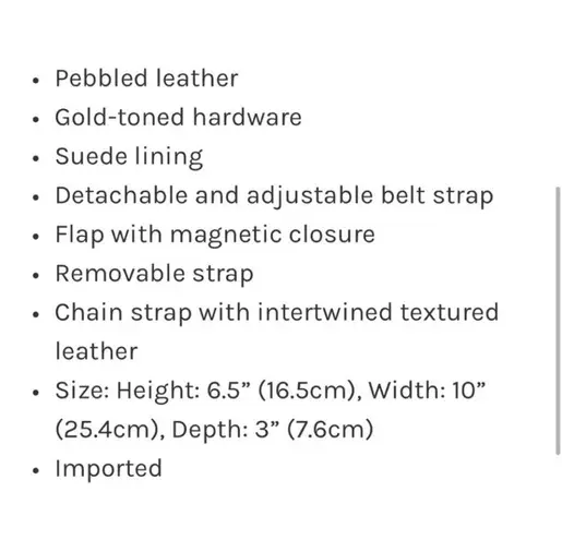 Zardangs Molly Chain Strap Black Leather Clutch Convertible Bag Purse