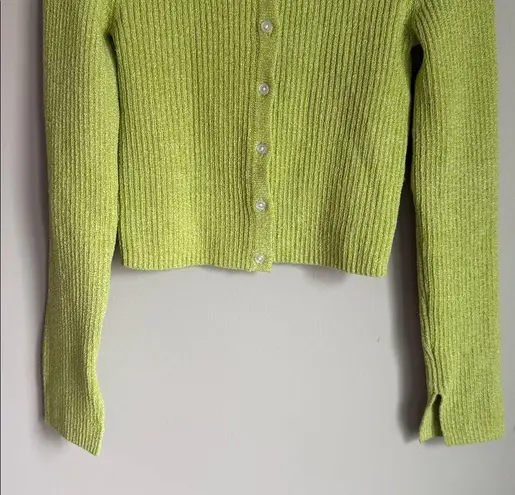 Apparis Brittney Ribbed Cardigan Green Size M