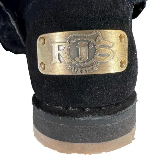 R.J.'s Fuzzies Black Suede Trixie Boots Size Women's 7