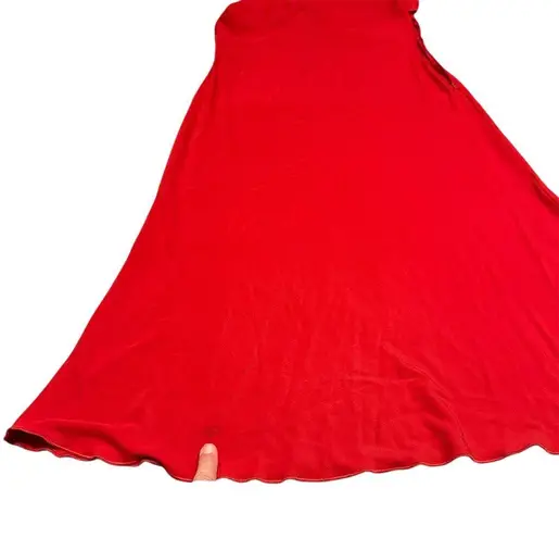 Moda Vintage Women's Red Midi Dress Short Sleeve Size 8