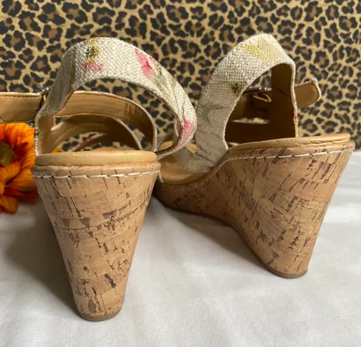 Born concept b.o.c  Schirra Canvas Floral Wedge Sandals | 9 |