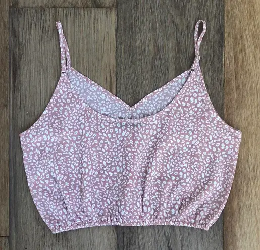 SheIn pink leopard print tank top