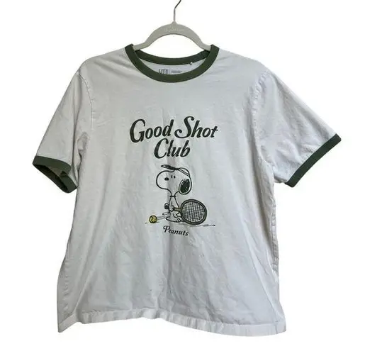 Uniqlo  Snoopy Tennis Ringer Tee T-Shirt Size XL