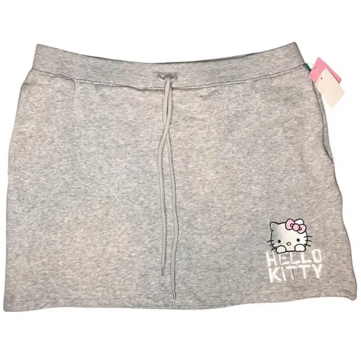 NWT Women’s Heather Grey Hello Kitty Sweat Skirt Gray Size XXL