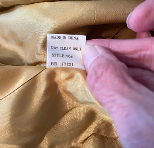 Insight cropped 3 button swing coat jacket with high lapel collar in blue. Sz 8