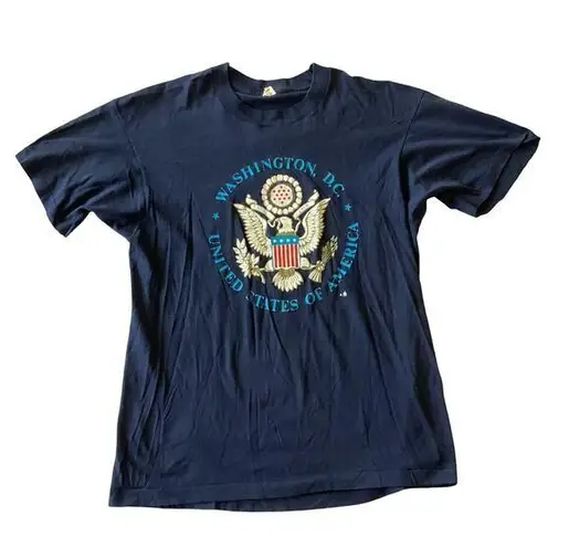 Vintage 80s Washington DC Tee Blue Size L
