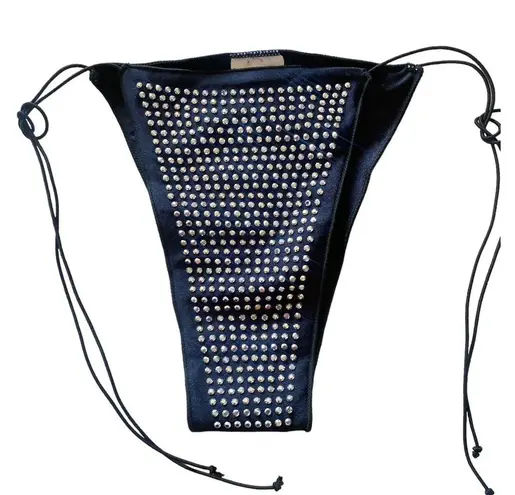 EDICTED Shimmer Rhinestone Side Tie Bikini
Bottoms Sz S Black