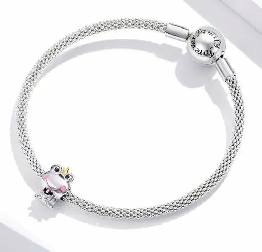 S925 Sterling Silver Gentle Frog Charm