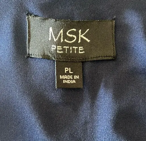 MSK Womens Petites Ruffle Mini Shift Dress Blue Size undefined