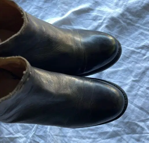 Bed Stu Cobbler Yurisa Booties Boots Women's Sz 6.5 Leather Ankle Black Rustic