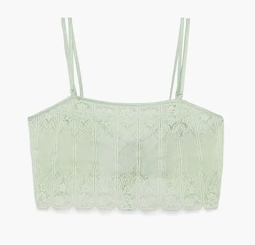 Savagexfenty NWT DECO GLASS LACE SLEEP CAMI SAVAGE FENTY Green Mist Size S