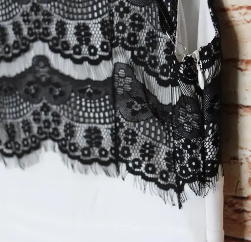 Felicity and Coco | White Black Lace Bodycon Dress