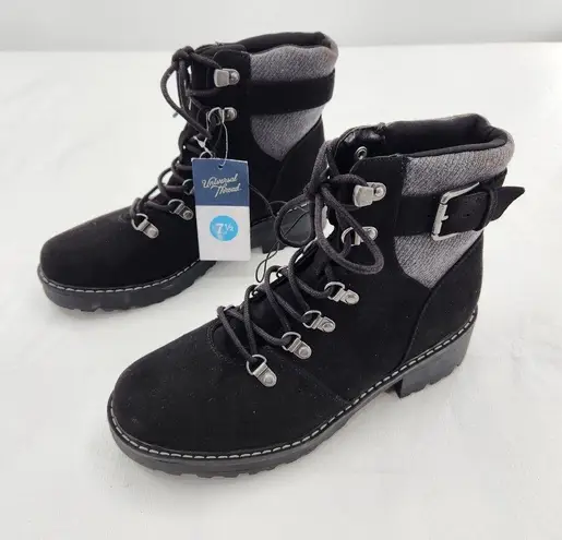 Universal Threads Universal Thread Womens Size 7.5  Kelly Lace Up Black Hiking Boots