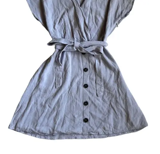 Sadie & Sage Women's Surplice Dress Color: Slate/Light Purple/Gray Size Small Gray