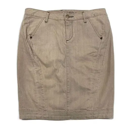 Earnest Sewn Light Gray Lizzie Slim Denim Pencil Skirt Size 29 Size M