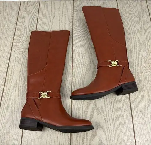 I.N.C. International Concepts Women's Faron Knee High Riding Boot 7M Cognac $130 Brown Size 7