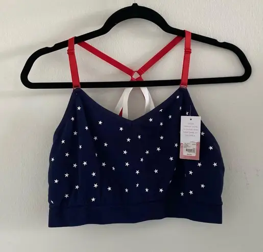 Lane Bryant Cacique Red, White and Blue Patriotic Racerback Bralette Size 14/16