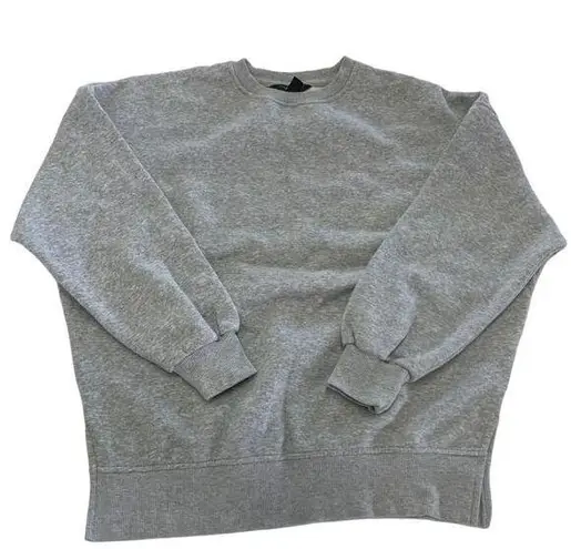 New Look  Sweatshirt Womens 4 Grey Marled Crewneck Long Sleeve Pullover Cotton