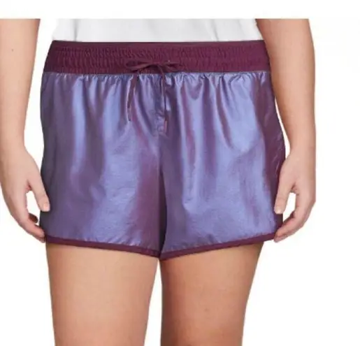 Avia NWT Women’s Workout Shorts Purple Maroon Shine Shorts Plus Size XXL (20) CASUAL