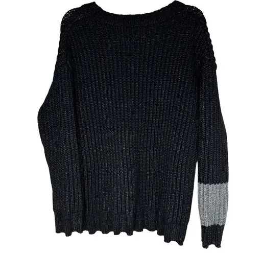 James Perse Los Angeles Women's Black Chunky Wool Blend Sweater Armband Size 3
