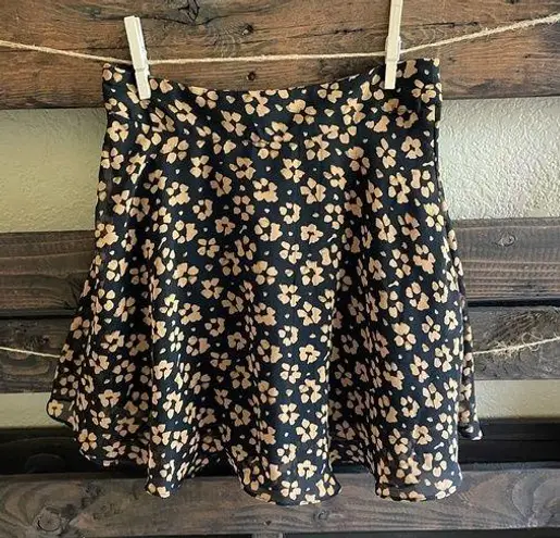 Urban Outfitters black floral mini skirt