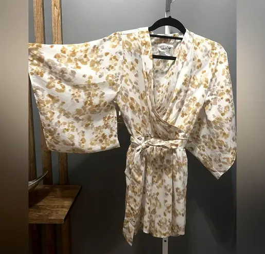 SADIE & SAGE Girl From Ipanema Romper – Taupe Gold – Size Small Tan