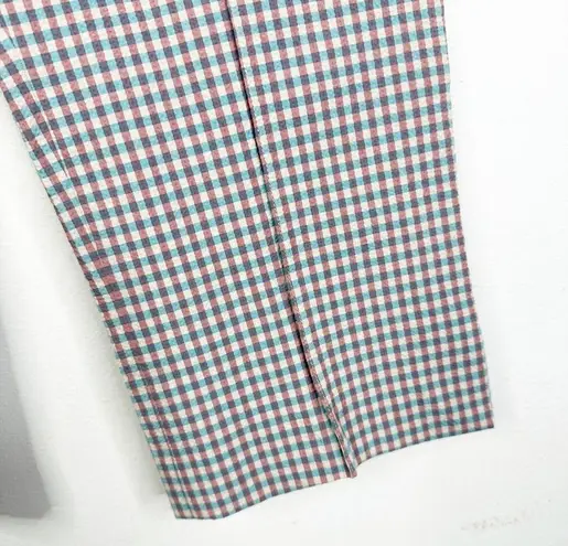 Veronica Beard NWT Dhara Gingham Check Seer Sucker Pedal Pusher Pants Size 6