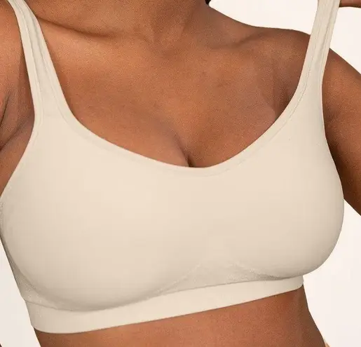 TrueKind Daily Comfort Wirefree Shaper Bra Chai Size L Seamless Comfort Tan Size L