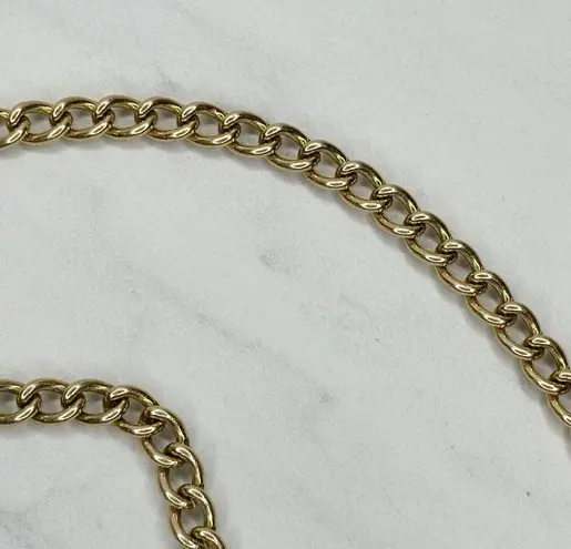 Lightweight Coin Charm Gold Tone Metal Chain Link Belt ✨