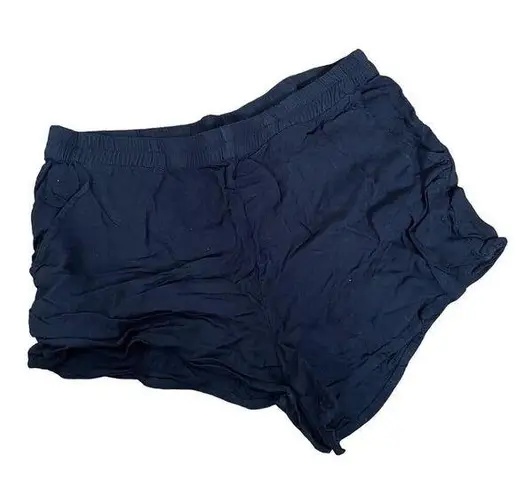 C black casual summer shorts pockets elastic waistband comfortable style light Size XS