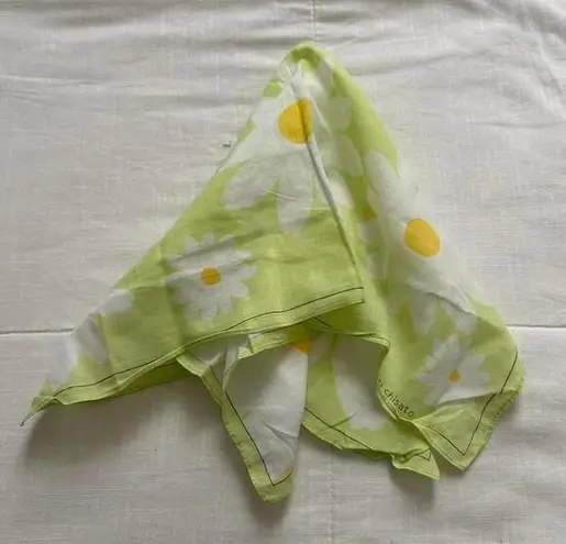 Green daisy floral print bandana 0607