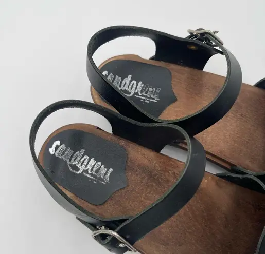 Sandgrens Hand Crafted Milan Wood Nubuck Leather Clog Sandals Sz 40 US 9