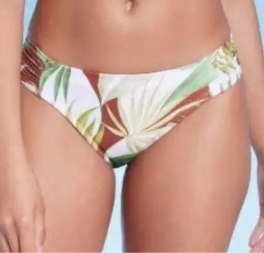 Shade & Shore  Tropical Leaf Bikini Bottom L Low Rise Medium Coverage - Image 2