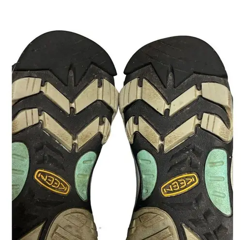 Keen Womens Saltzman Hiking Shoes Sneakers Size 7.5 Grey Black Green 1013227