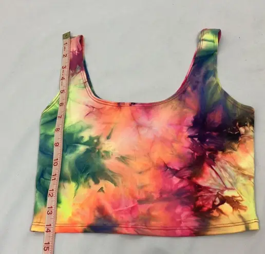 Love j Vibrant Tie-Dye Crop Tank Top womans size small