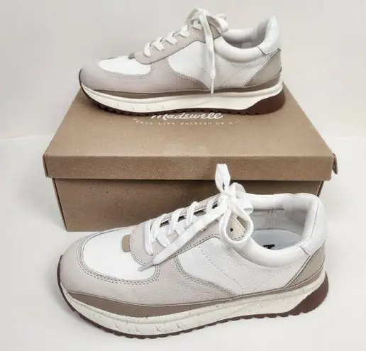 Madewell  Kickoff Trainer Sneakers in Antique Cream Size 8 NIB Leather