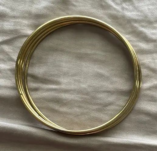 Gold 4 Band Bangle Bracelet Minimalist Jewelry