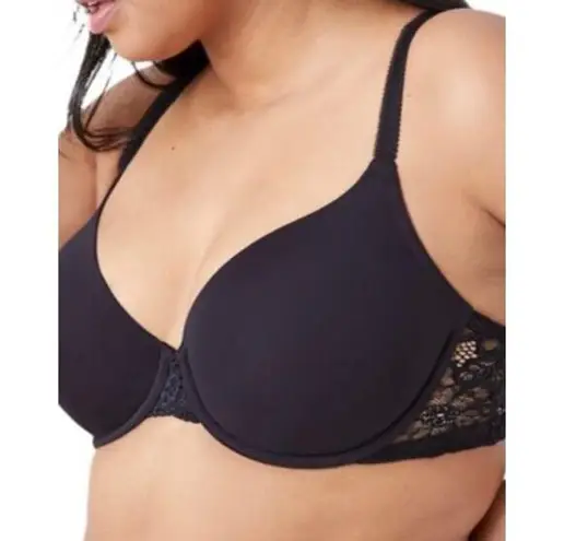 Wacoal 85340 FRENCH GARDEN BLACK LACE TRIM T-SHIRT BRA 36D