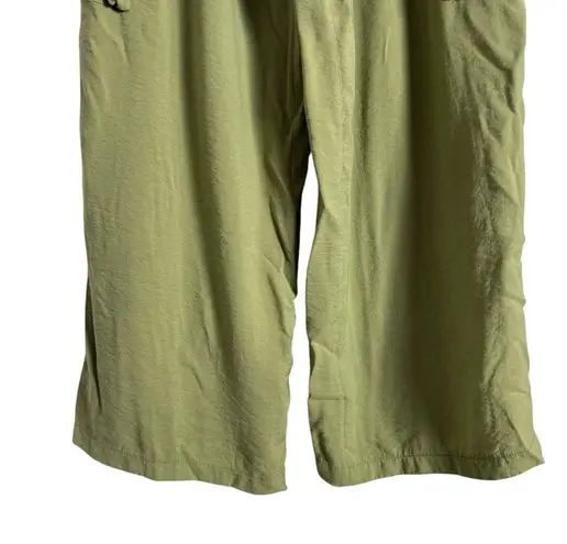 Ramy Brook Emil Green Wide Leg High Rise Cargo Pants Size 12