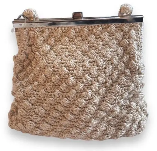Handmade Light Beige Crochet Purse. Never used! Tan