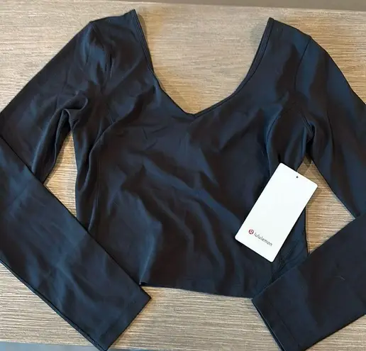 Lululemon  Align Long Sleeve Shirt Black size 8 NEW WITH TAGS 🖤