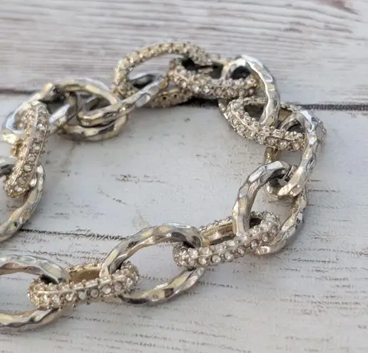 Stella & Dot Bracelet with Clear Gems - Heavy Tarnish/Discoloration