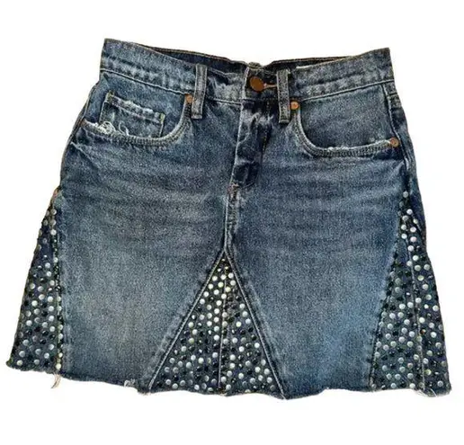 BLANK NYC RARE!!! Studded Denim Jean Mini Skirt - size 24