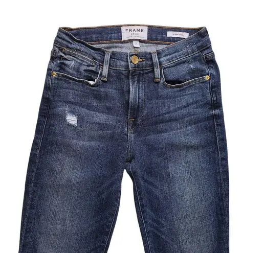 Frame Denim Le High Straight Womens 24 Carroll Raw Step Hem Distressed