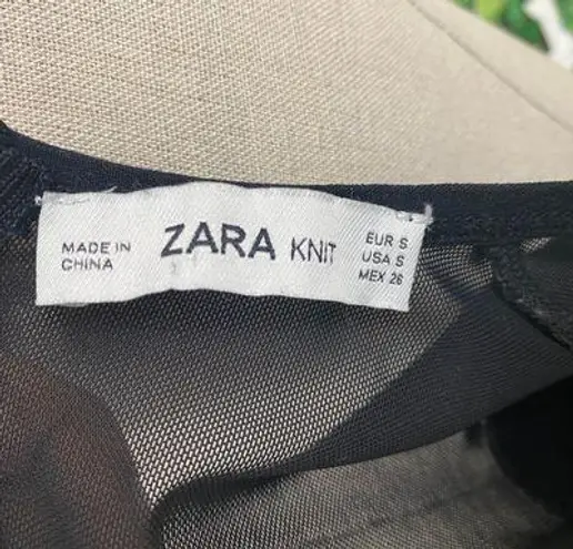 ZARA Knit Mesh Panel Bodysuit A015 - Image 4
