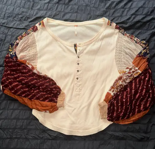 Free People Light Magic Henley Blouse