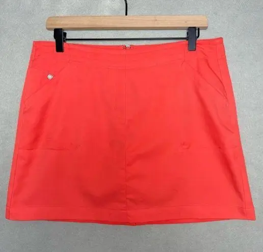 PGA Tour Womens Golf Tennis Orange Skirt Short Athletic Pockets