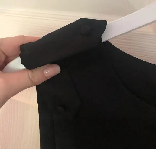 W118 By Walter Baker NWT Black Anne Dress Epaulet Sleeveless Dress Size Medium