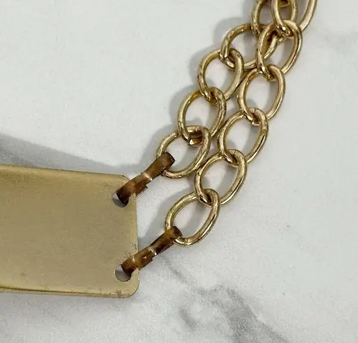 The Bar Gold Tone Metal Chain Link Belt OS One Size